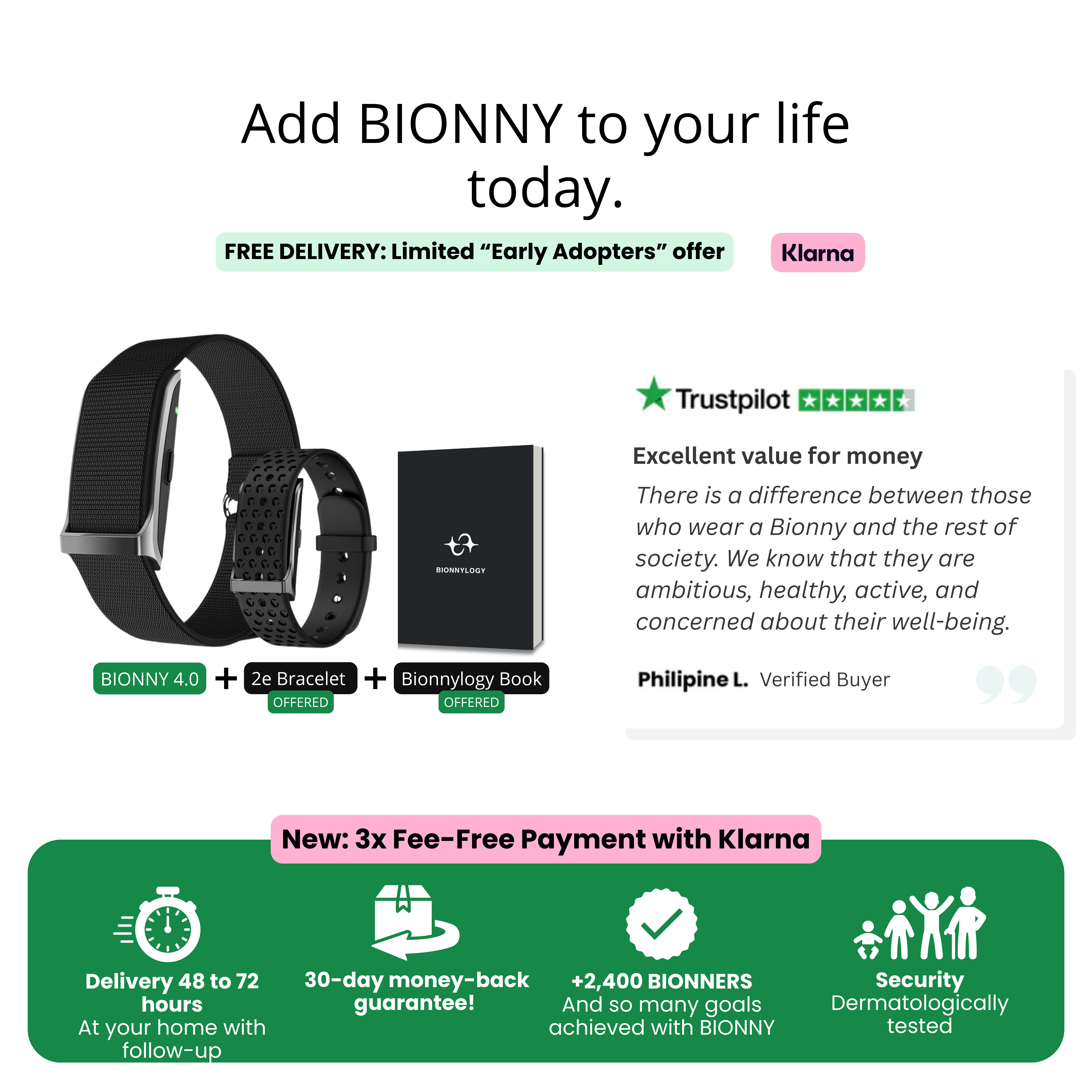 Bionny 4.0 - The biometric health band that understands your body better than you do.