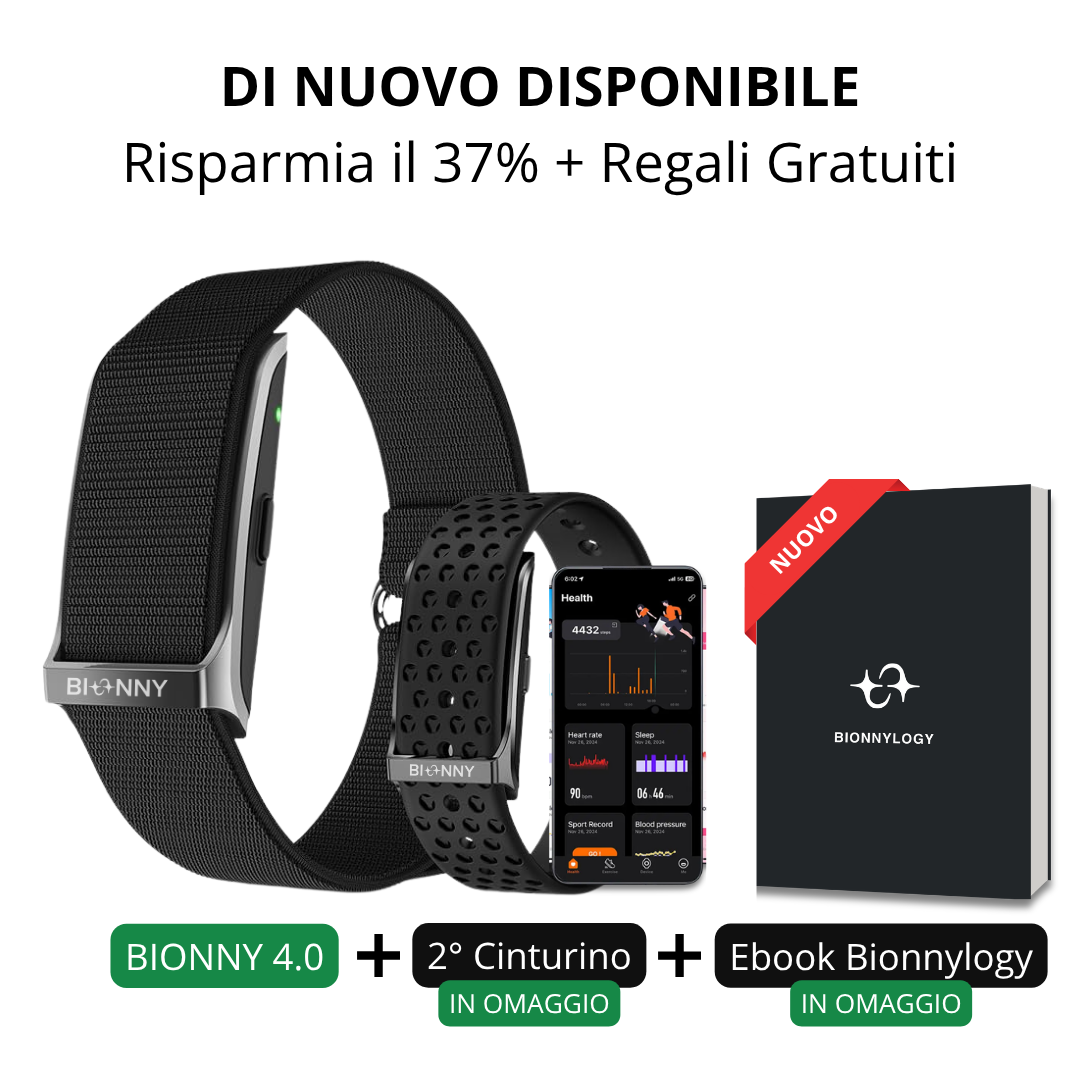 BIONNY 4.0 — Il braccialetto biometrico per la salute che capisce il tuo corpo meglio di te