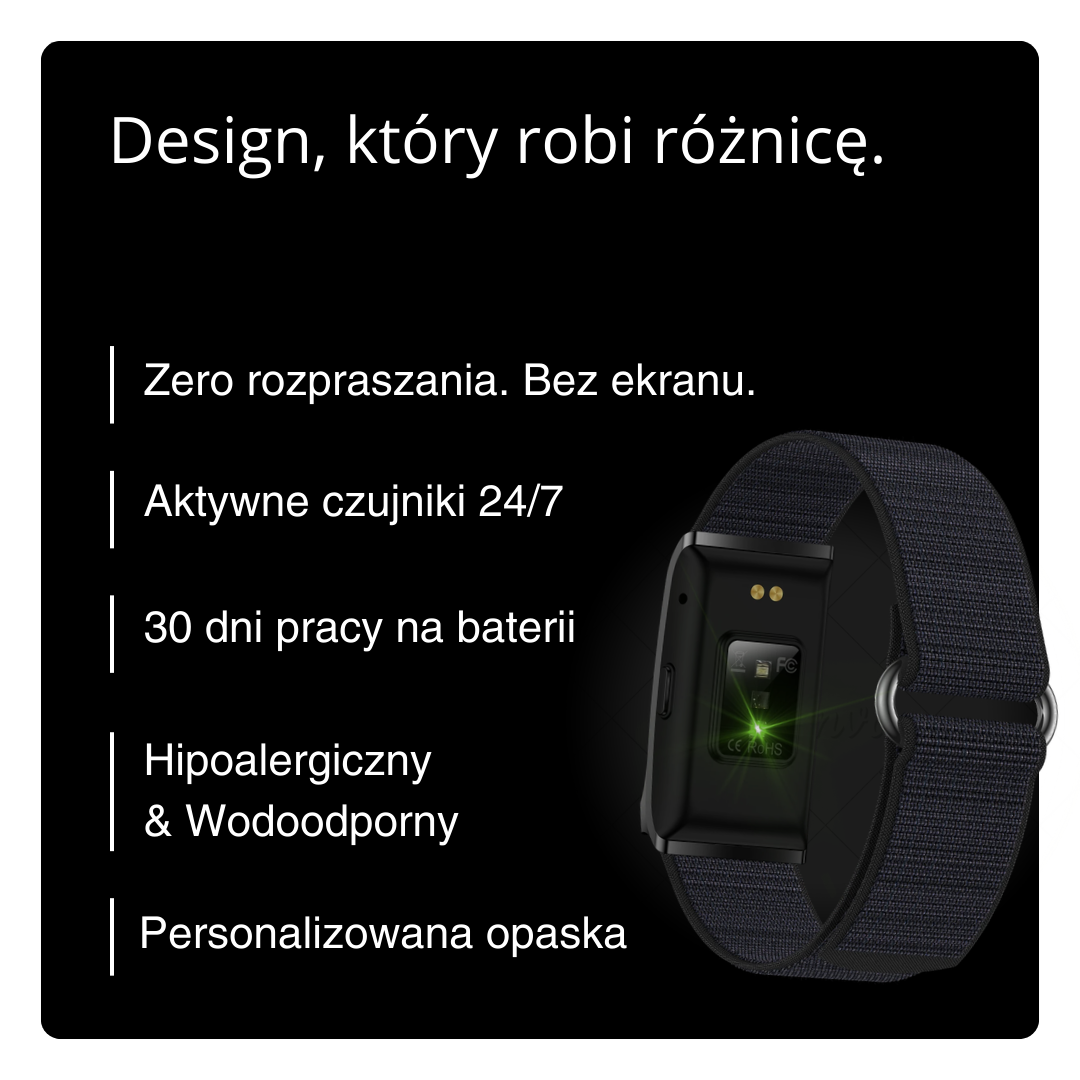 Bionny 4.0 - Biometryczna opaska zdrowotna, która rozumie Twoje ciało lepiej niż Ty.