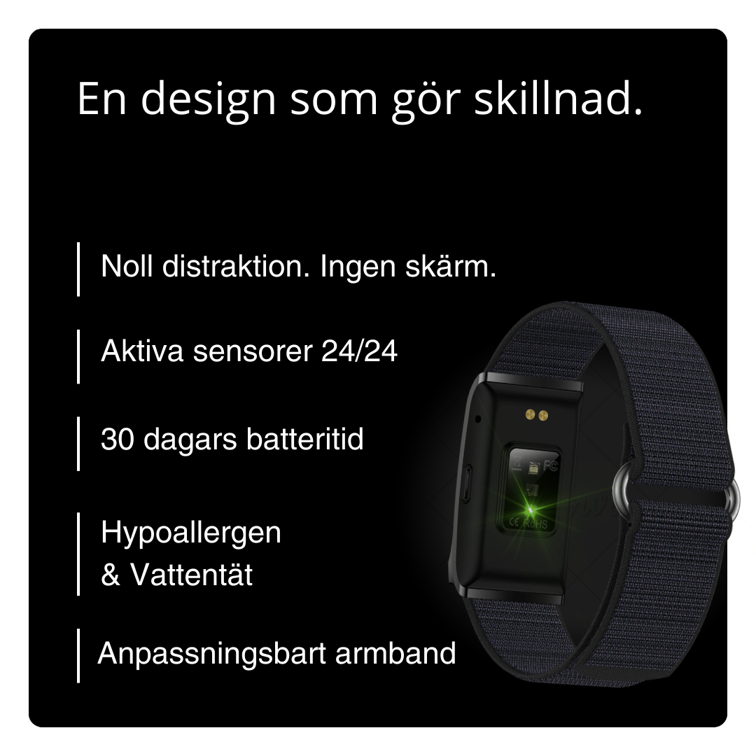 Bionny 4.0 - Det biometriska hälsoarmbandet som förstår din kropp bättre än du själv.