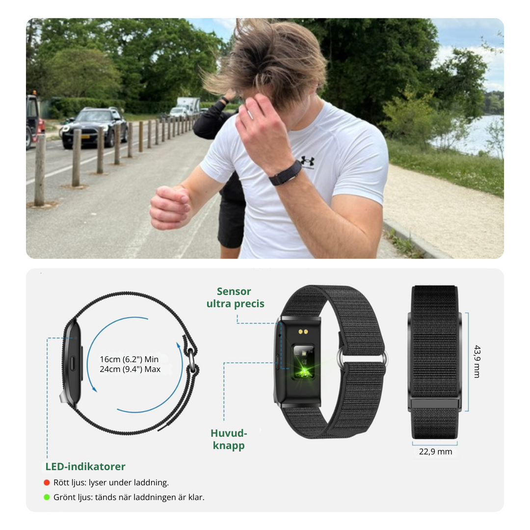 Bionny 4.0 - Det biometriska hälsoarmbandet som förstår din kropp bättre än du själv.