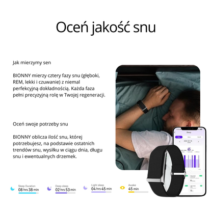 Bionny 4.0 - Biometryczna opaska zdrowotna, która rozumie Twoje ciało lepiej niż Ty.