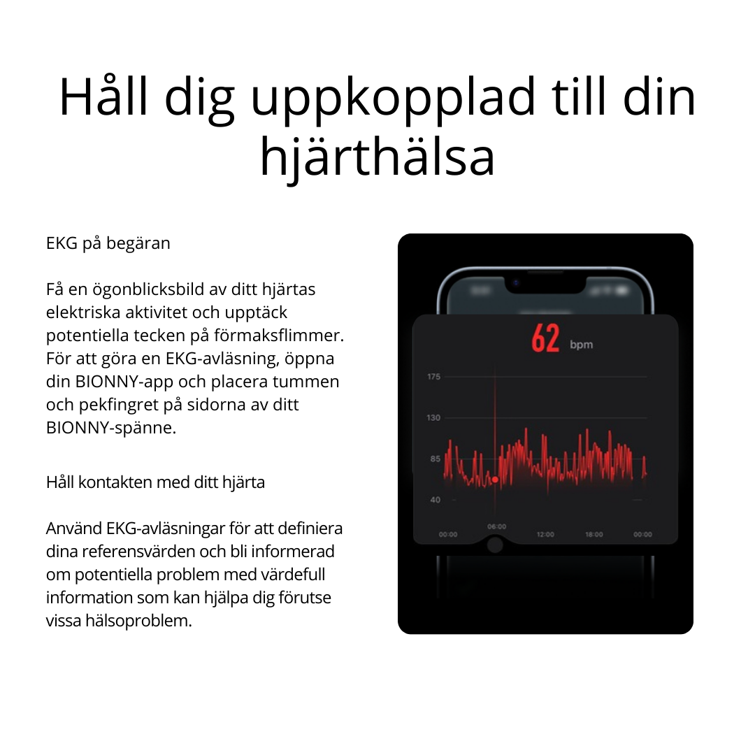 Bionny 4.0 - Det biometriska hälsoarmbandet som förstår din kropp bättre än du själv.