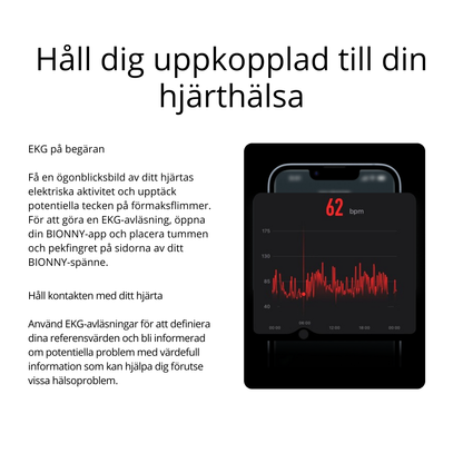 Bionny 4.0 - Det biometriska hälsoarmbandet som förstår din kropp bättre än du själv.