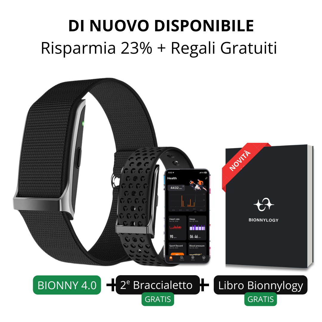 BIONNY 4.0 — Il braccialetto biometrico per la salute che capisce il tuo corpo meglio di te