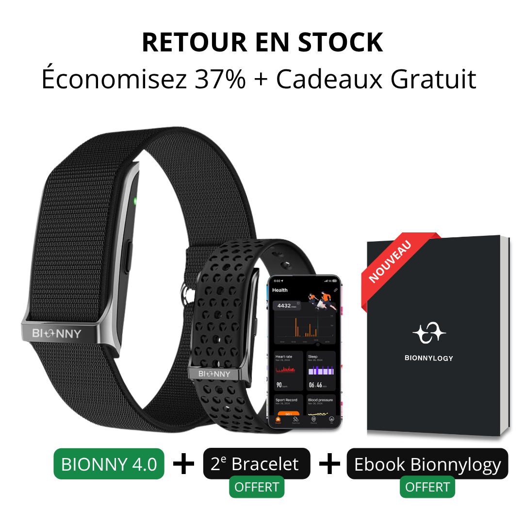 Bionny 4.0 - Le bracelet santé biométrique qui comprend votre corps mieux que vous.