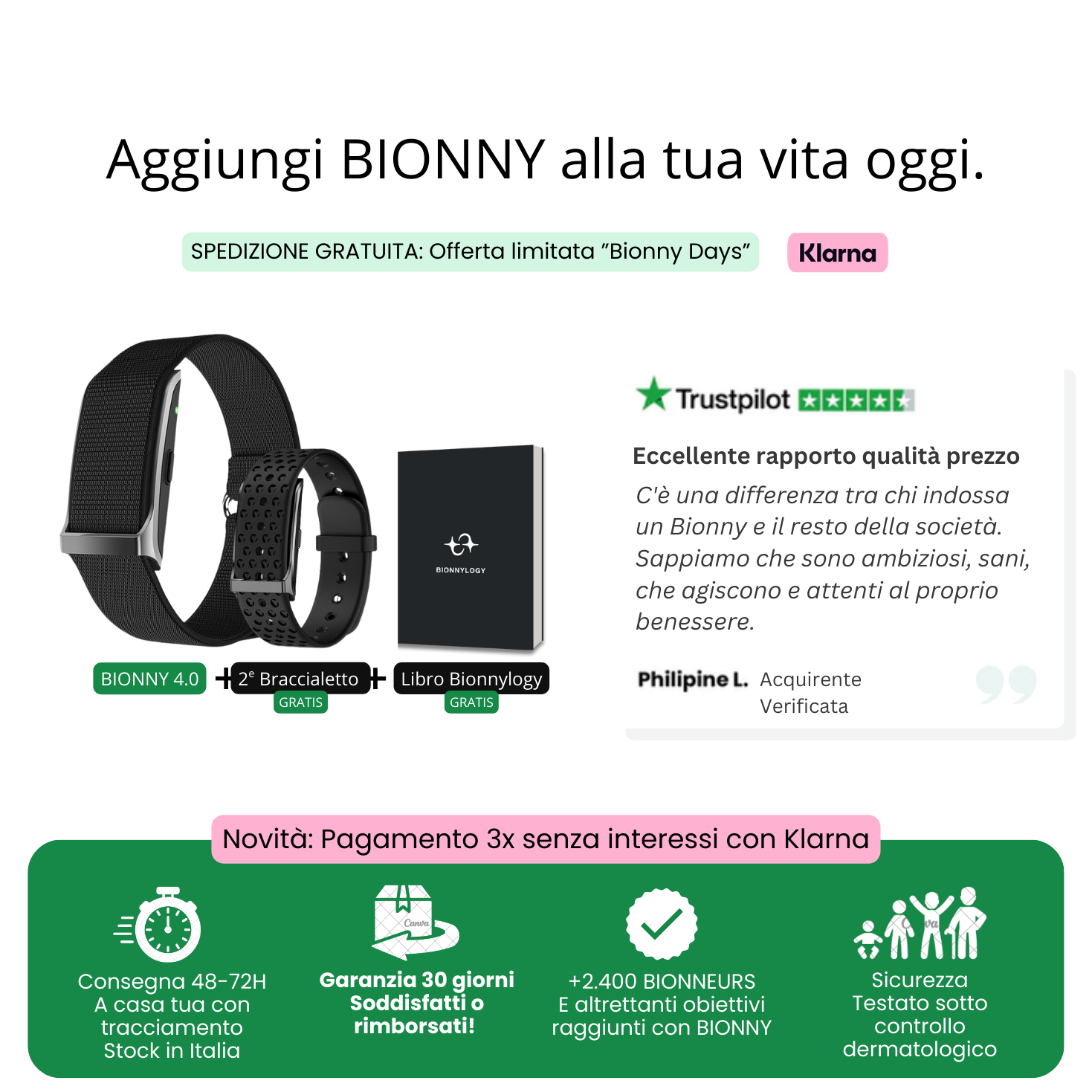 BIONNY 4.0 — Il braccialetto biometrico per la salute che capisce il tuo corpo meglio di te
