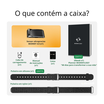 Bionny 4.0 - A pulseira biométrica de saúde que compreende o seu corpo melhor do que você.