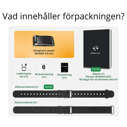 Bionny 4.0 - Det biometriska hälsoarmbandet som förstår din kropp bättre än du själv.