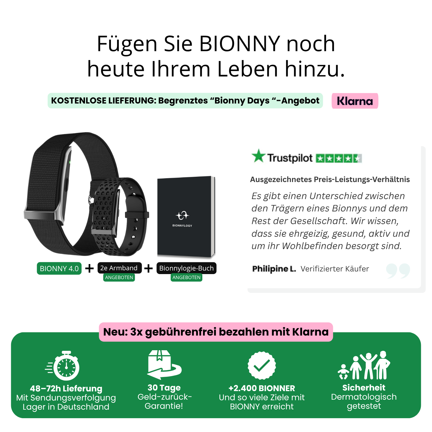 Bionny 4.0 – Das biometrische Gesundheitsarmband, das Ihren Körper besser versteht als Sie selbst.