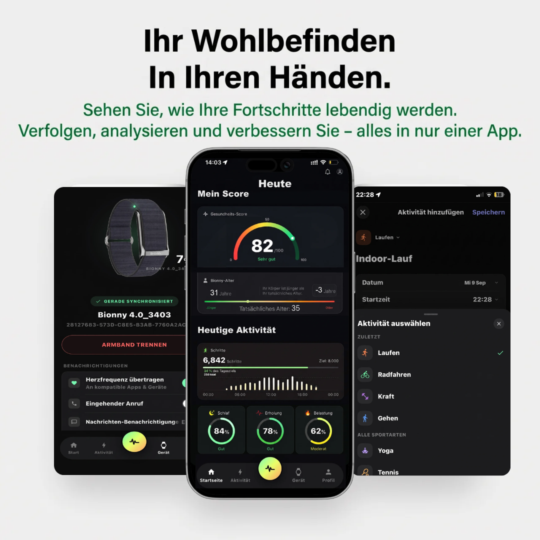 Bionny app screens