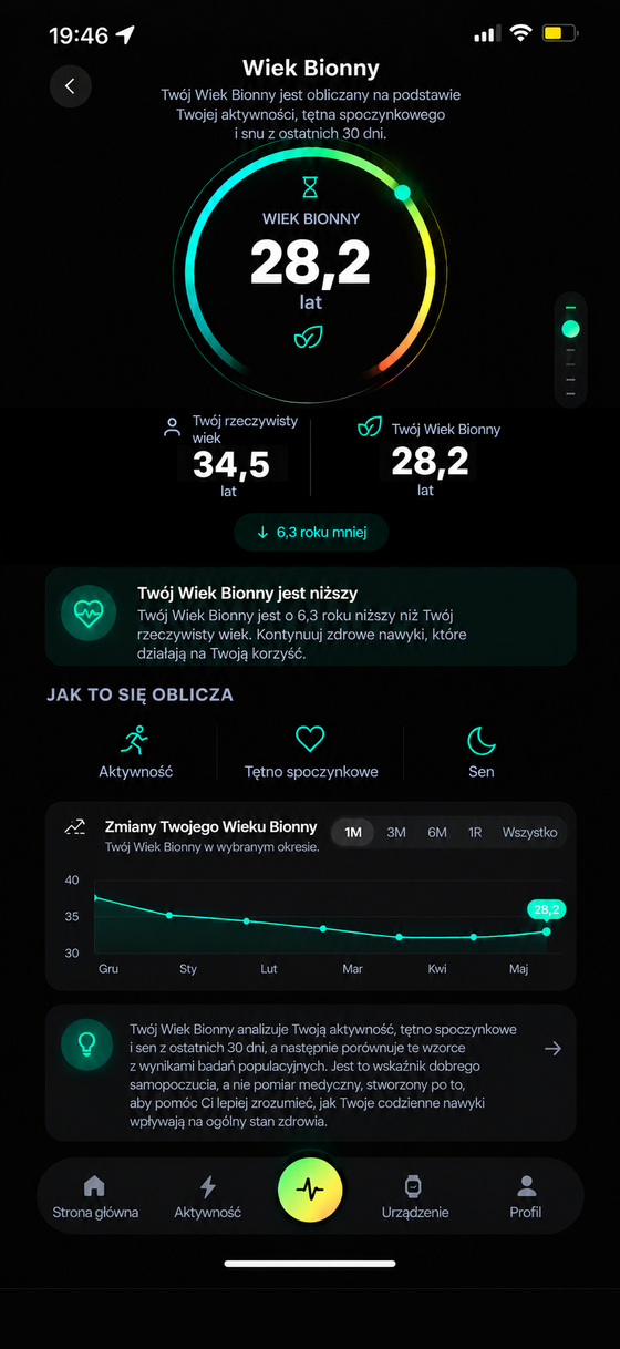 Bionny AGE — Bionny app screen